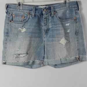 Madewell raw hem shorts.